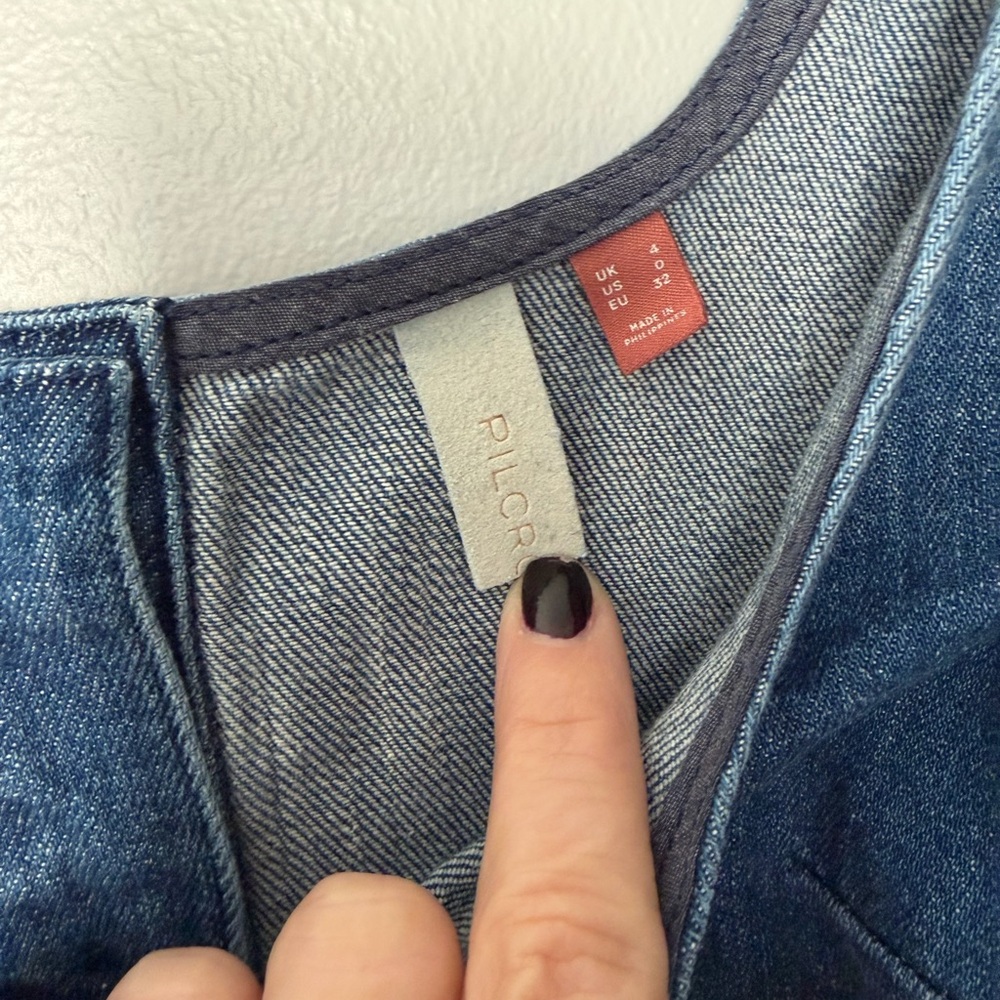 Pilcro Blue Denim Crop Top - Picture 4 of 4